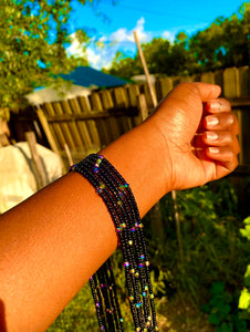 Black Rainbow Waist bead