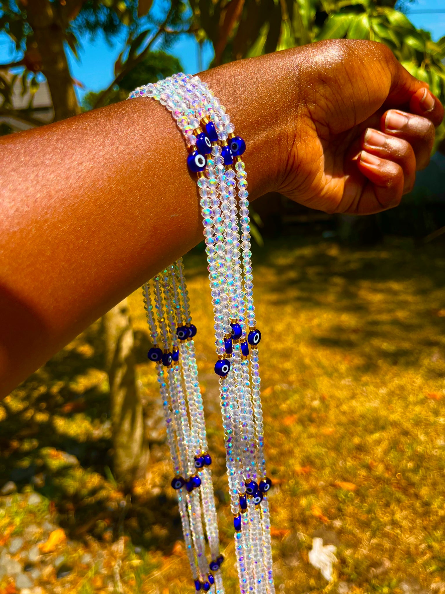 Blue eye waist bead hotsell